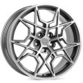 Skill Wheels SL086 9x21 5x127 ET50 71,6 графит + полированные спицы